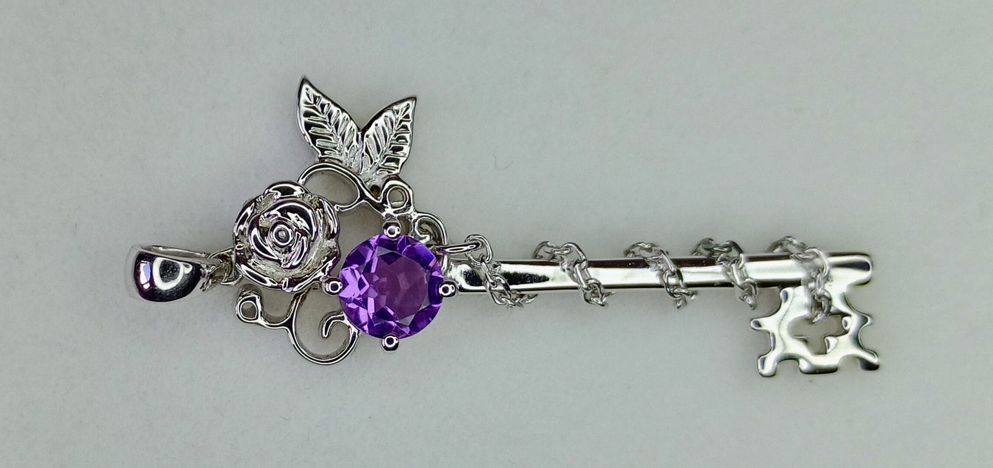 0.71ct Zambian Amethyst Sterling Silver Couture Pendant