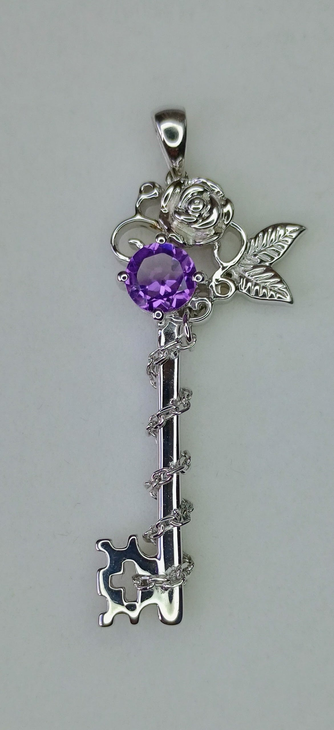 0.71ct Zambian Amethyst Sterling Silver Couture Pendant
