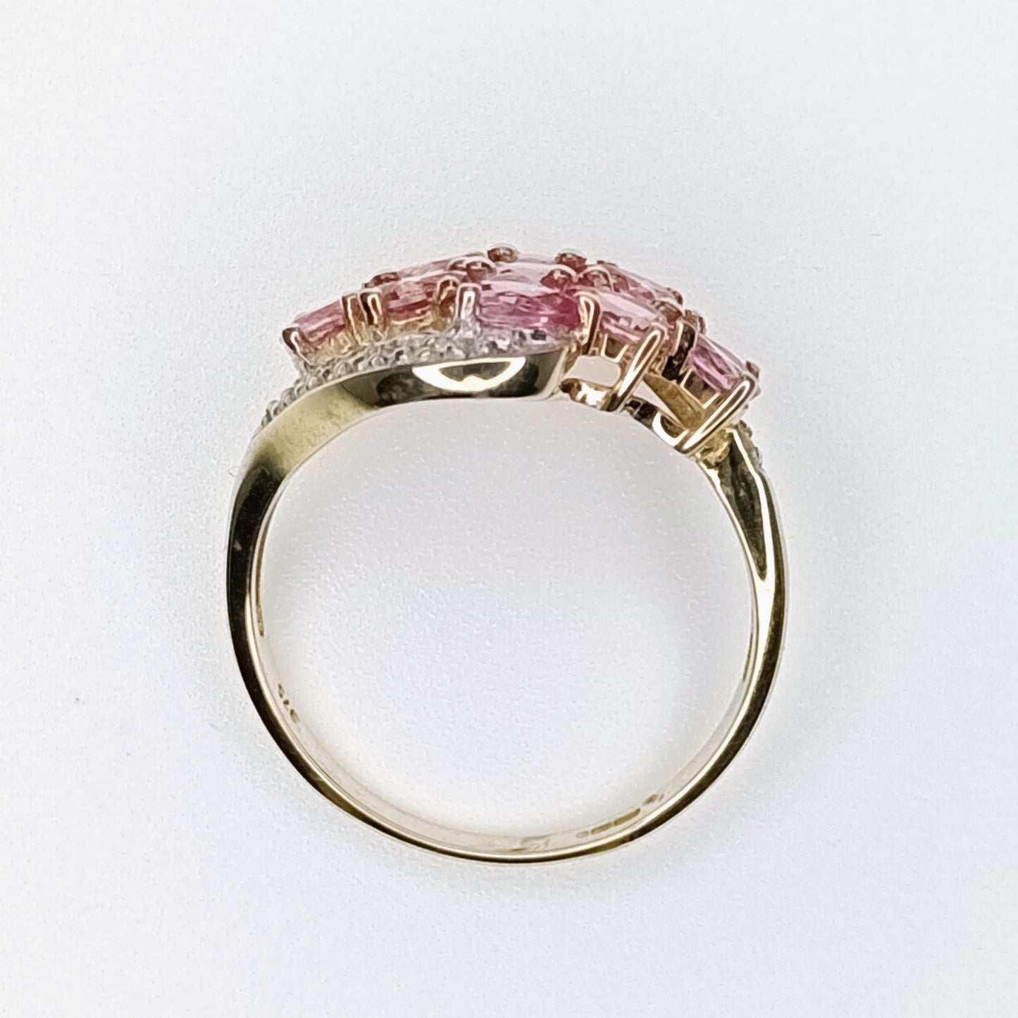 9K Ceylon Pink Sapphire Gold Ring (N-O)