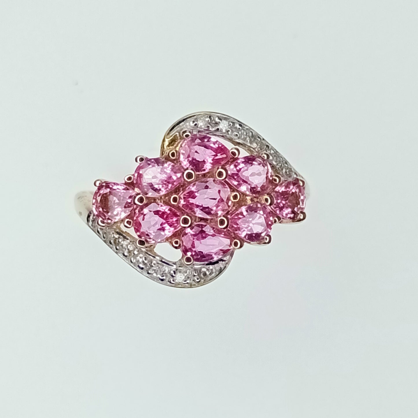 9K Ceylon Pink Sapphire Gold Ring (N-O)