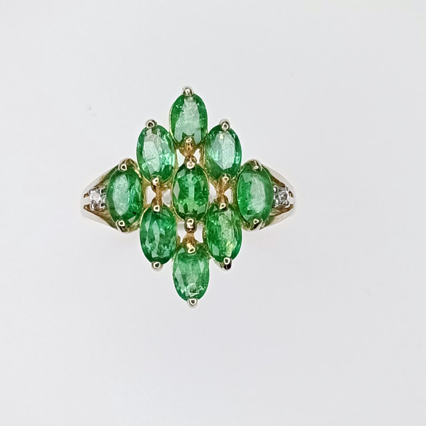 9K Sokoto Emerald Gold Ring (Size N)