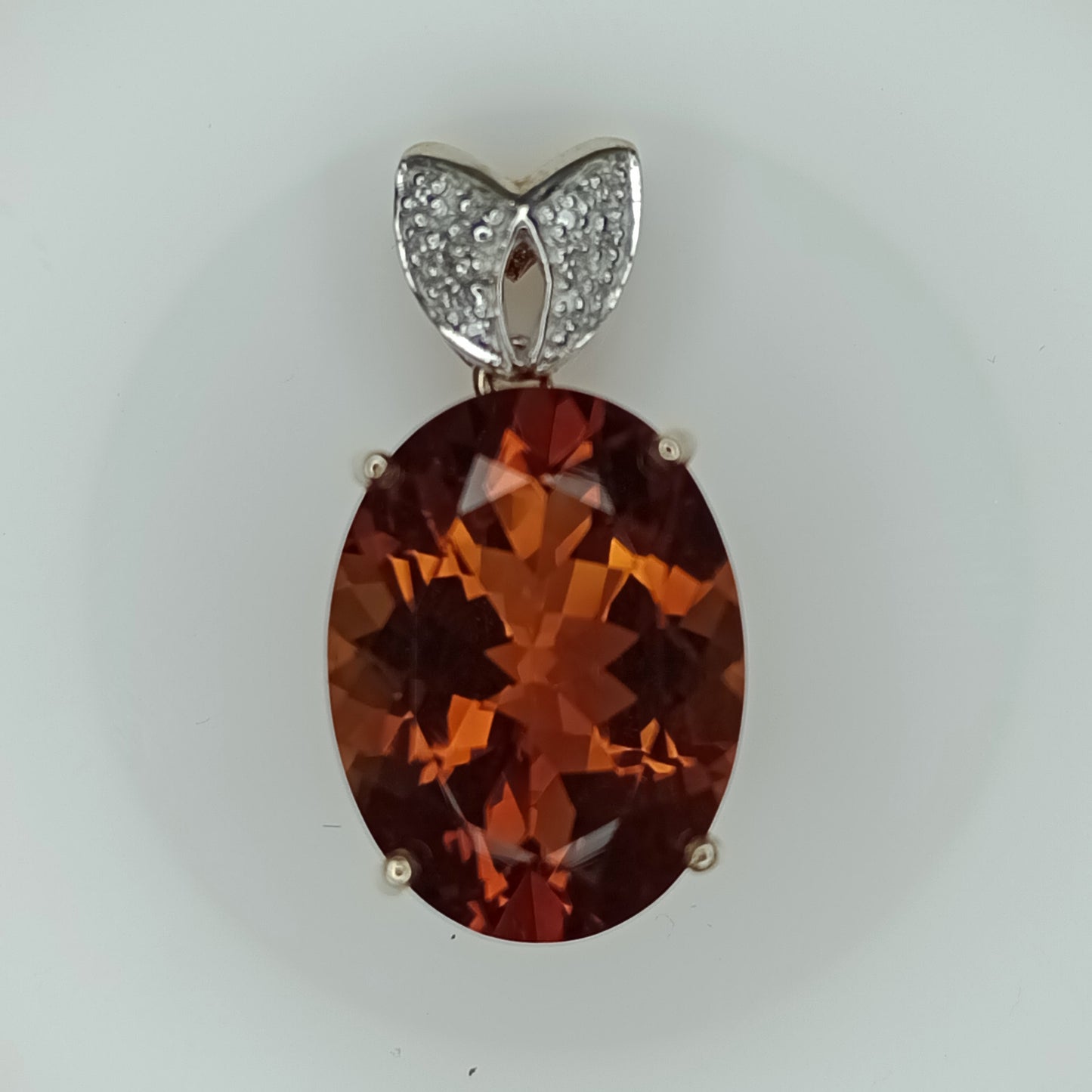 9K Madeira Citrine Gold Pendant