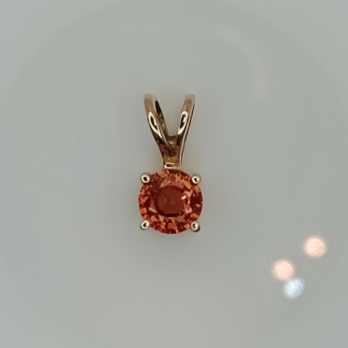 9K Sunset Ruby Gold Pendant