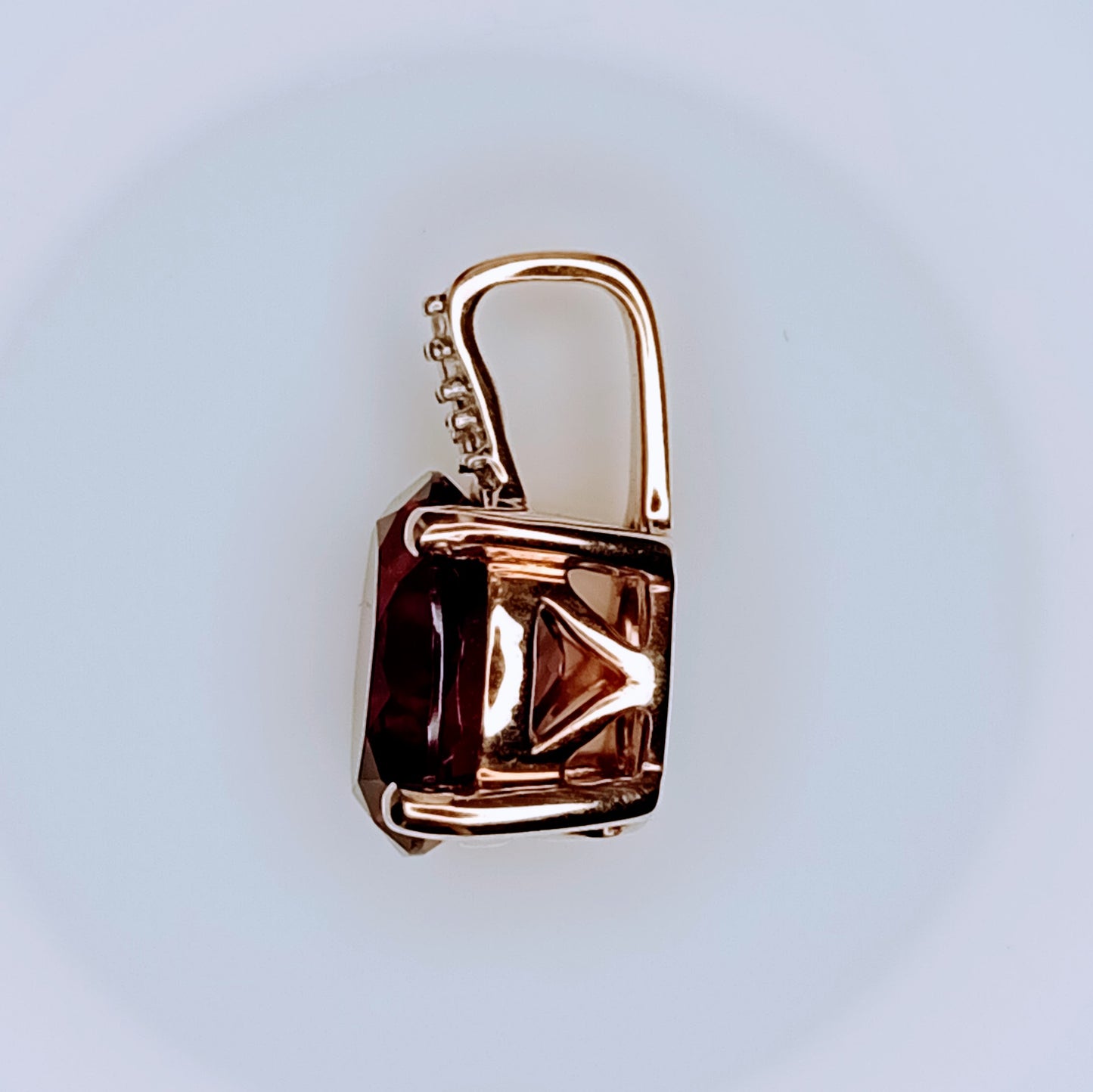 Umbalite Garnet & Diamond 9k Gold Pendant
