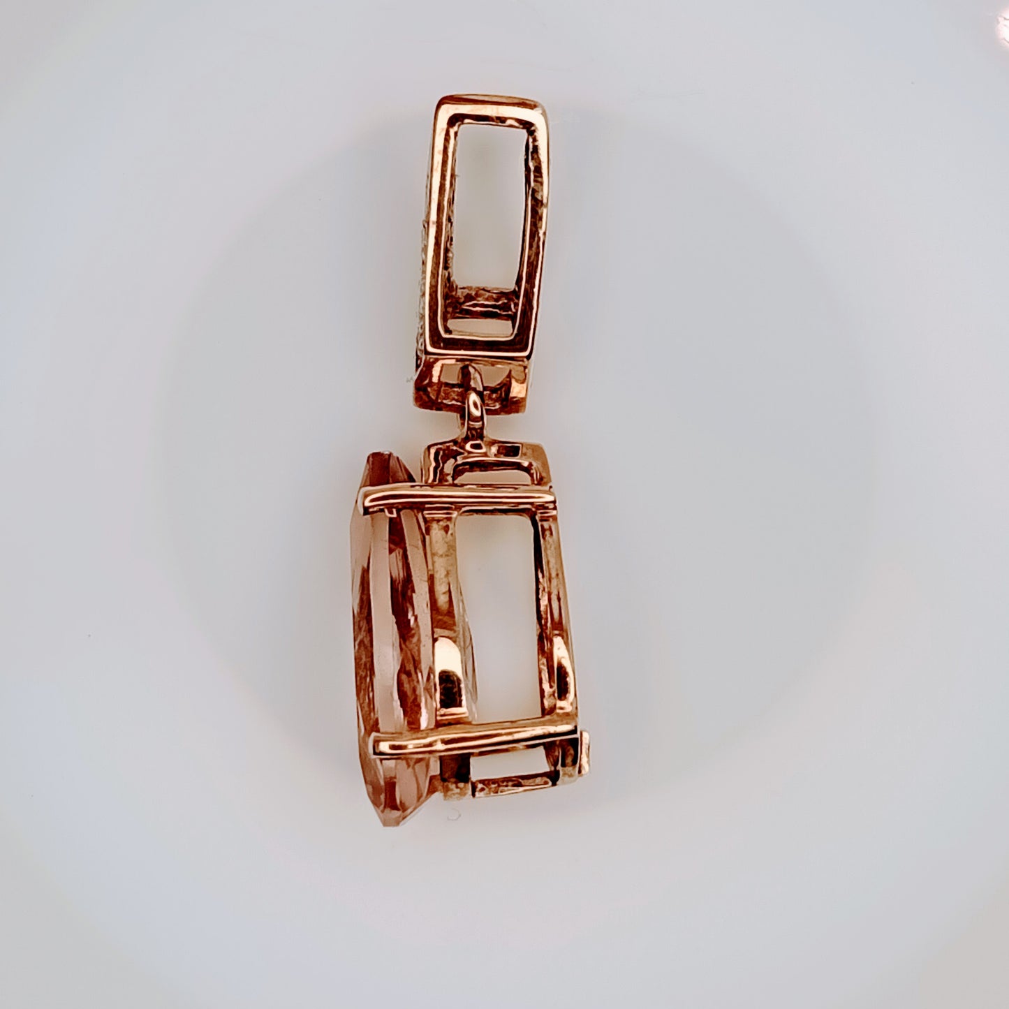 Nigerian Morganite 9k Gold Pendant