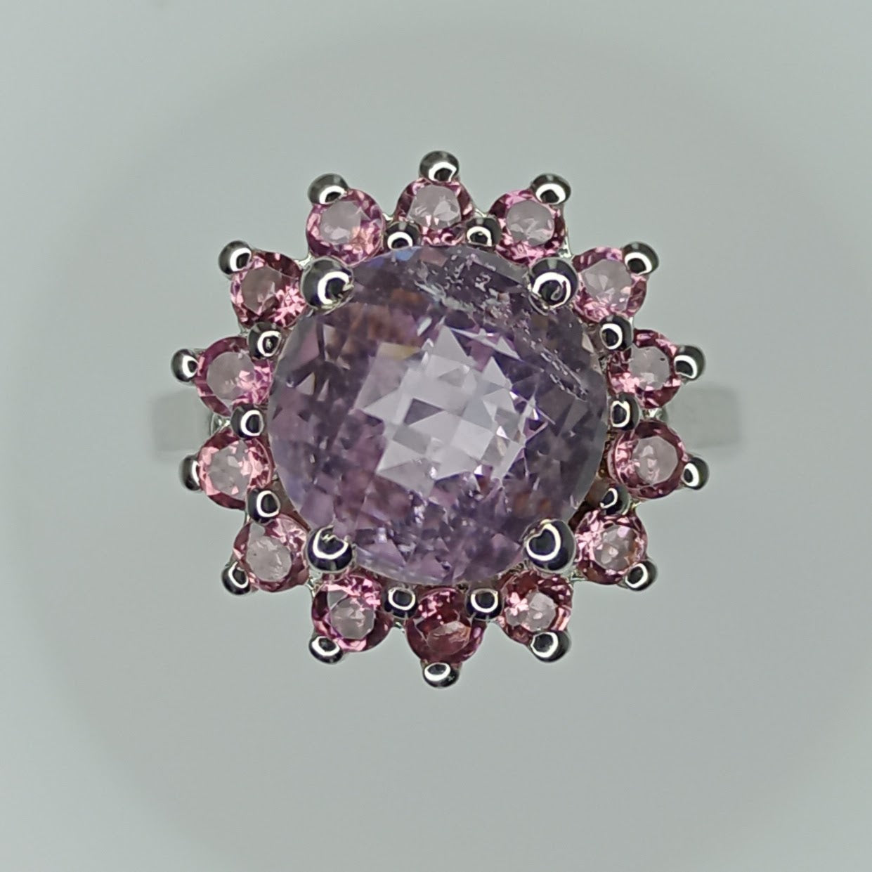 Mina Gerais Kunzite & Pink Tourmaline Sterling Silver Ring
