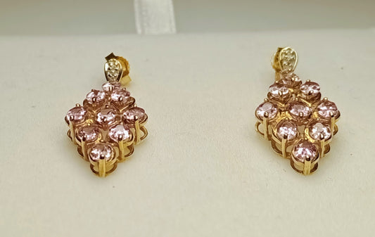 9K Katlang Imperial Topaz Gold Earrings