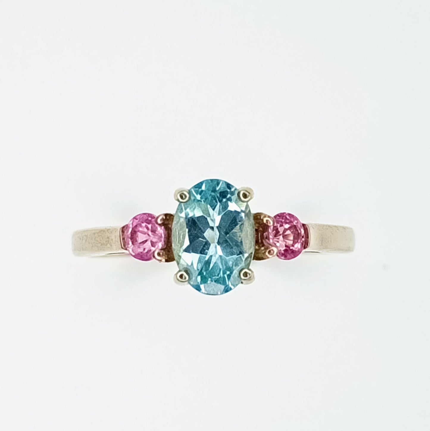 Fluoro Green Apatite Gold Plated Sterling Silver Ring