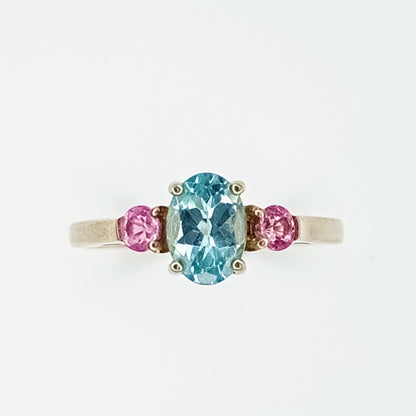 Fluoro Green Apatite Gold Plated Sterling Silver Ring