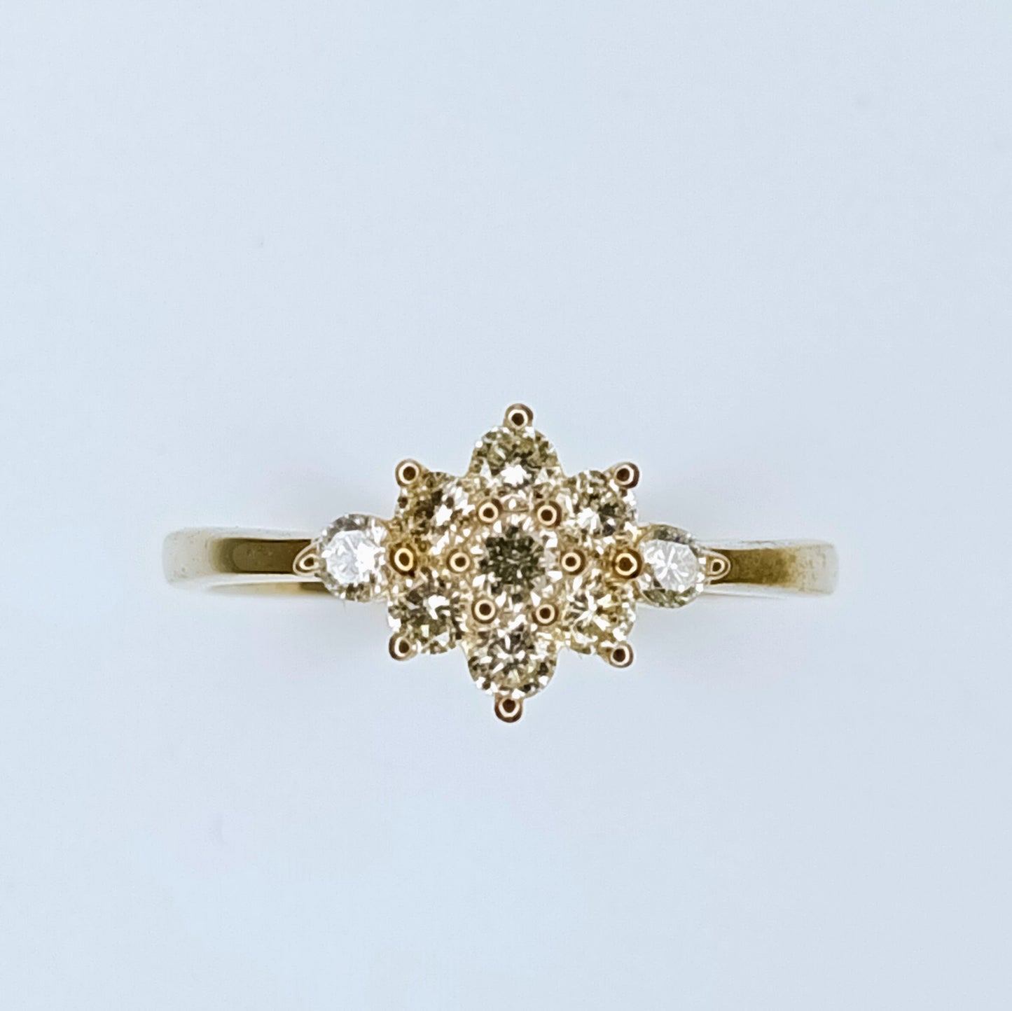 Size N to O 1/2ct Natural Yellow Diamond 9k Gold Ring