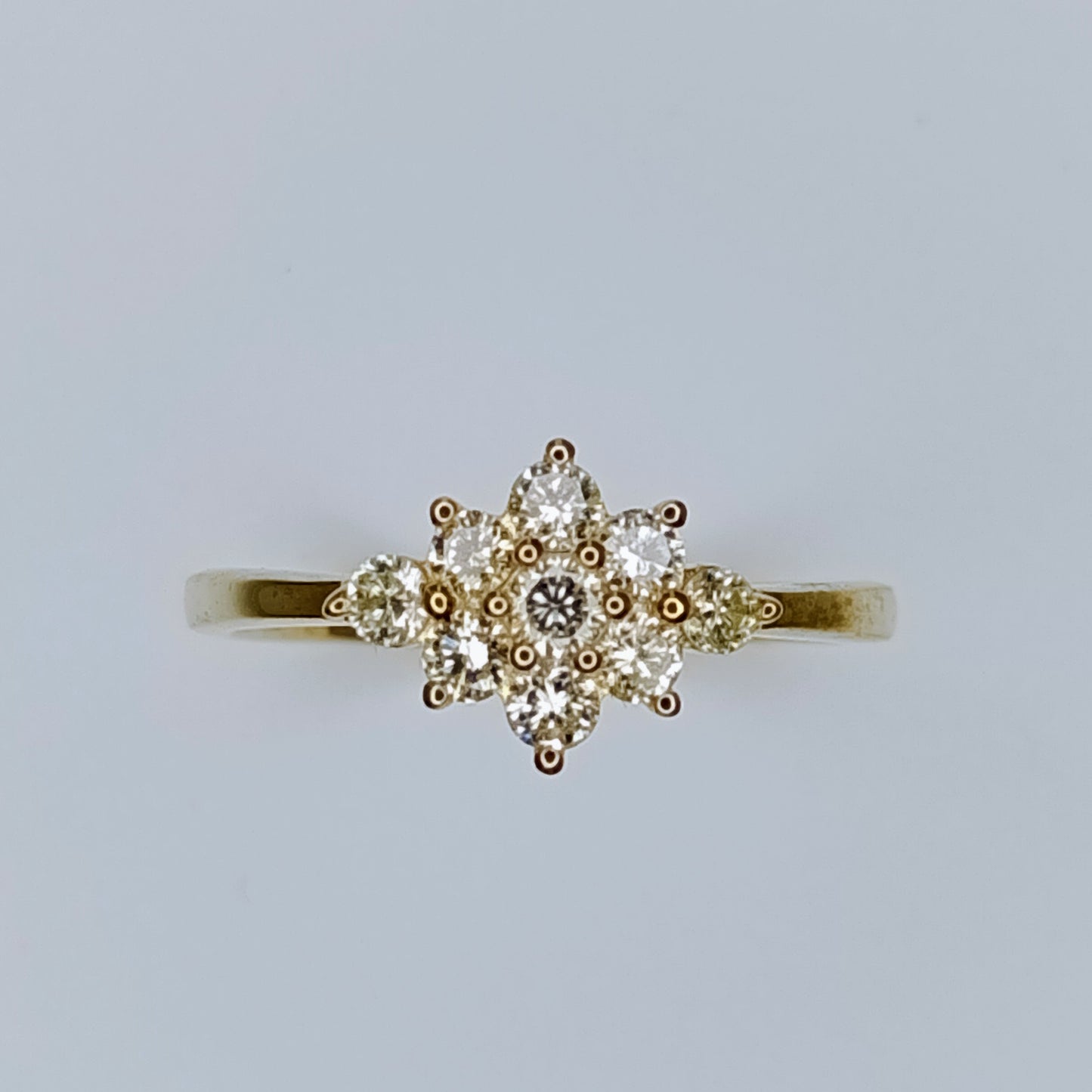 Size N to O 1/2ct Natural Yellow Diamond 9k Gold Ring