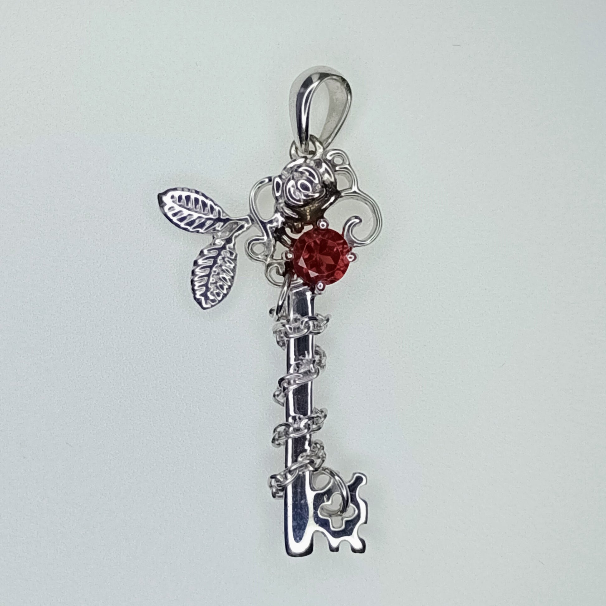 Mozambique Garnet Key Pendant