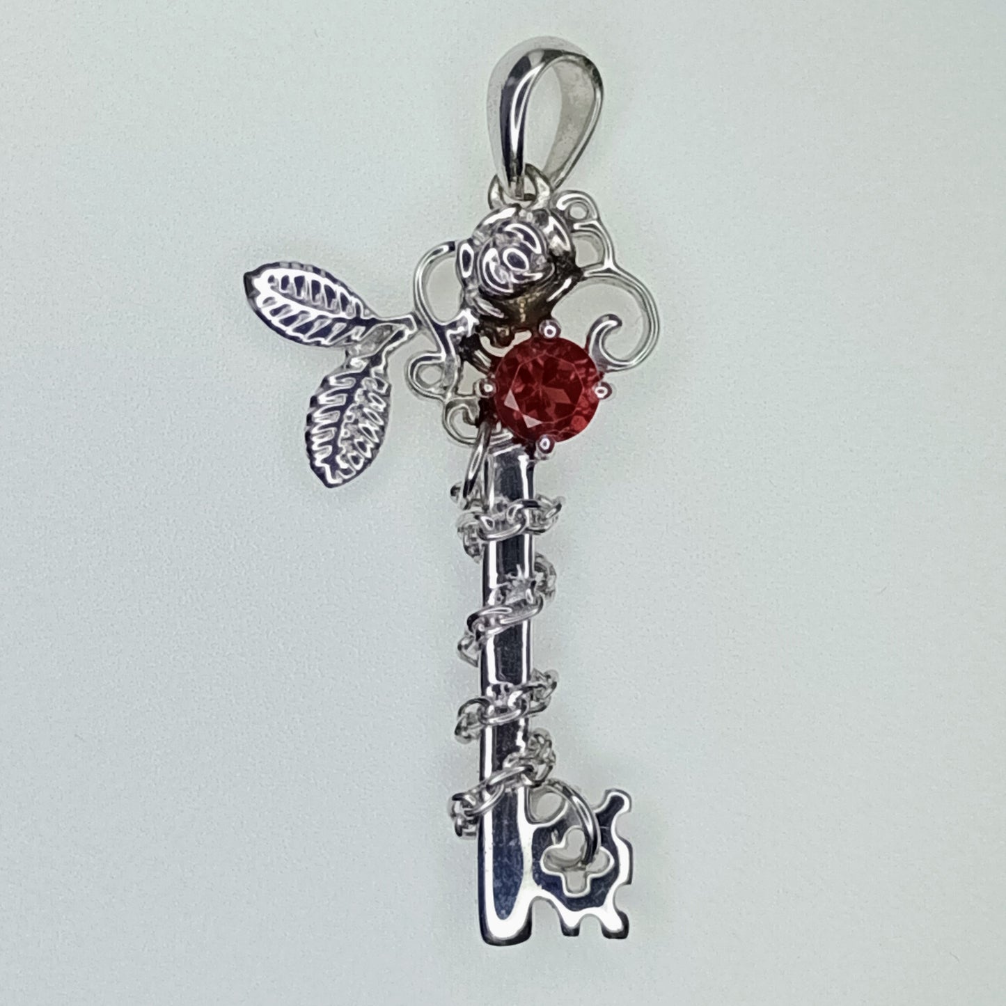 0.33ct Mozambique Garnet Sterling Silver Couture Pendant