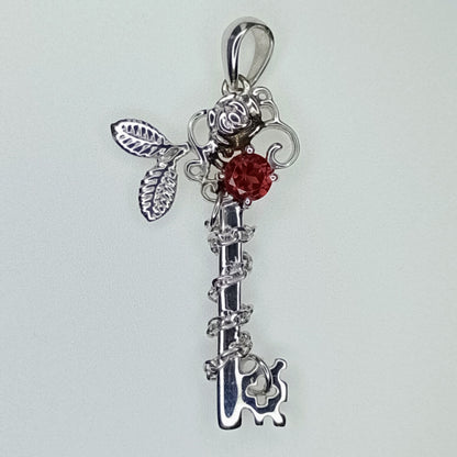 0.33ct Mozambique Garnet Sterling Silver Couture Pendant