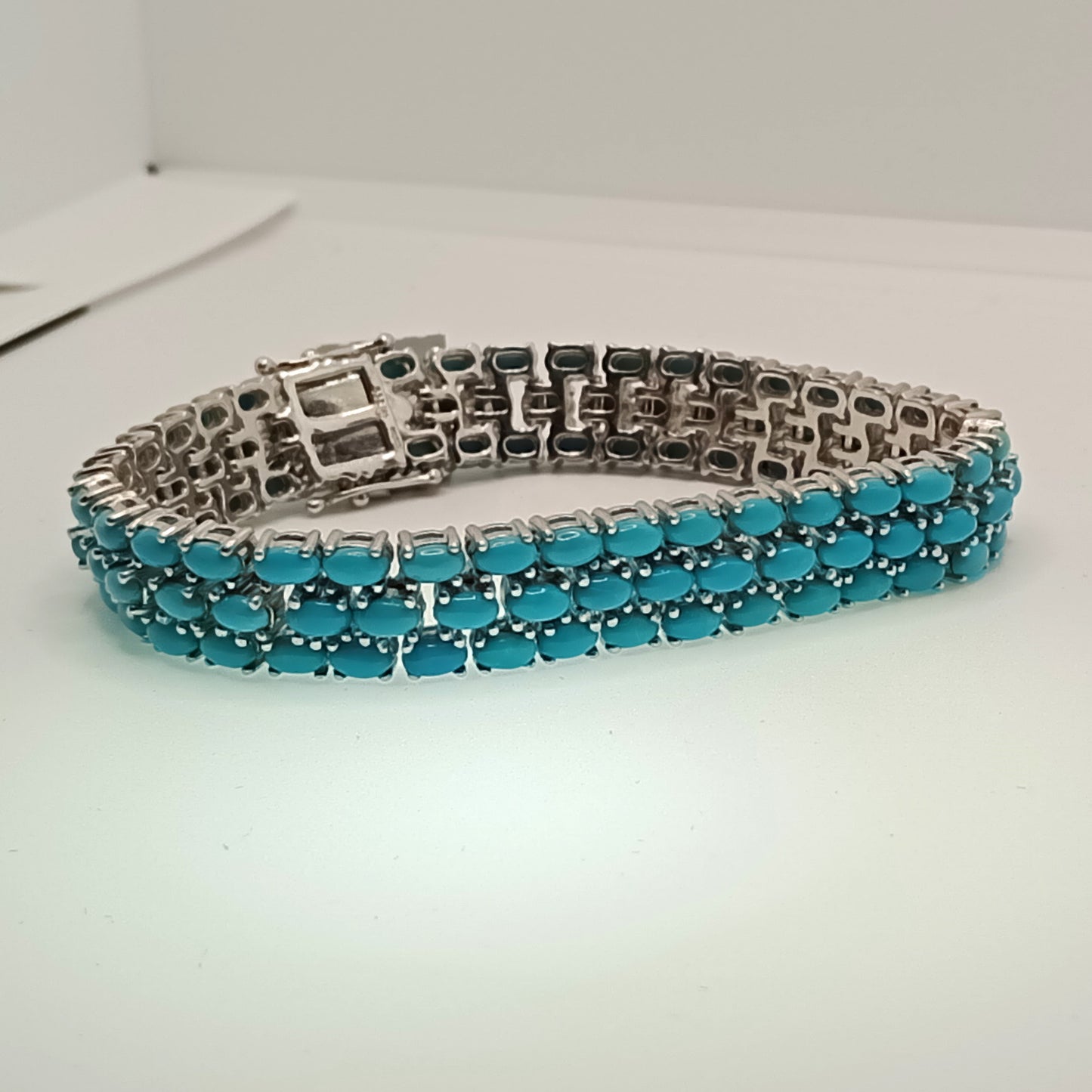 20.84ct Sleeping Beauty Turquoise Sterling Silver Bracelet