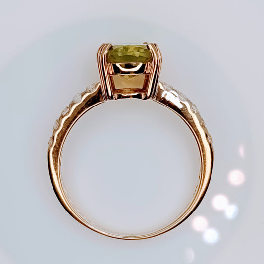 Manchurian Peridot 9k Gold Ring