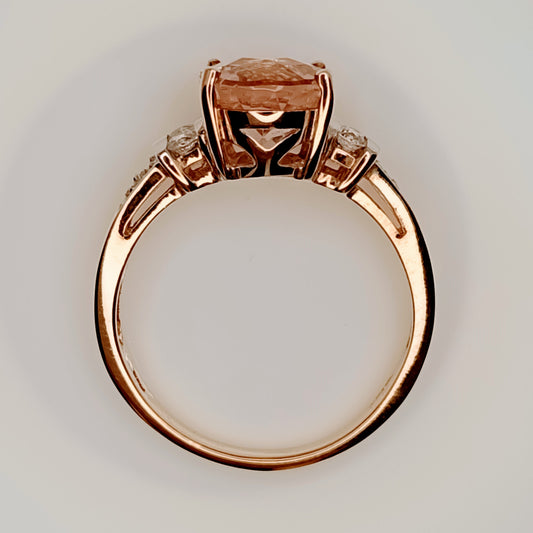 Nigerian Morganite 9k Gold Ring