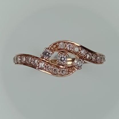 Natural Pink Diamond 9k Rose Gold Ring
