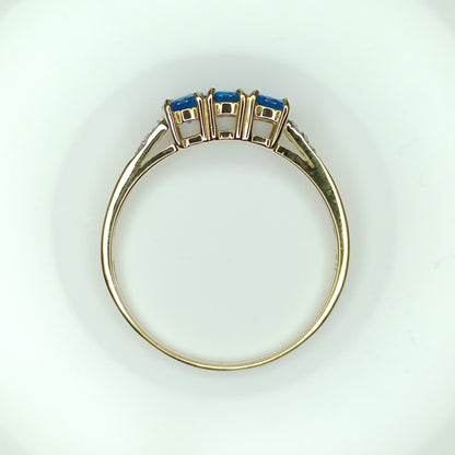 Neon Blue Apatite 9k Gold Ring