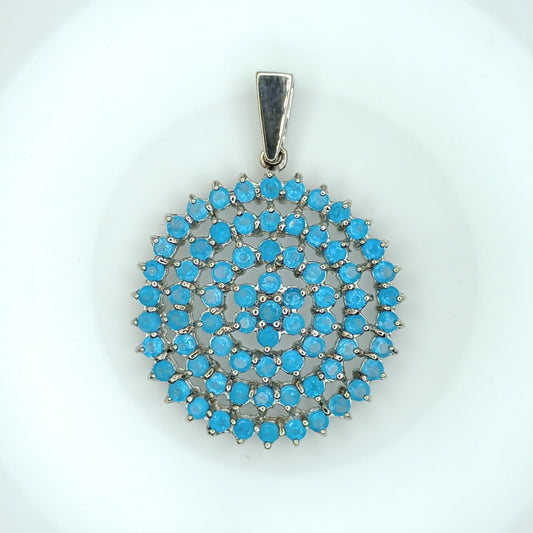 Neon Blue Apatite 9k Gold Pendant